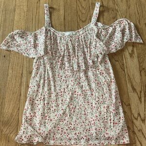 Flower off the shoulder top